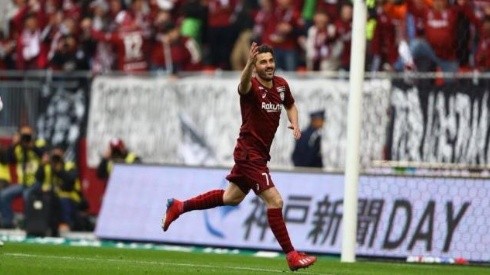 Villa anotó su primer gol en Japón en el clásico ante Torres