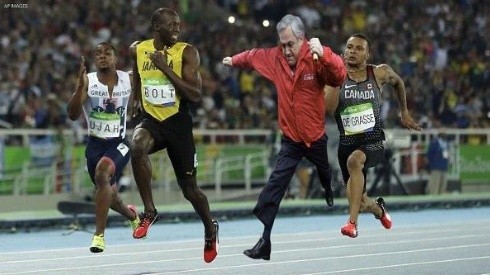 Bolt alucina con el meme de Piñera y lo comparte por Twitter