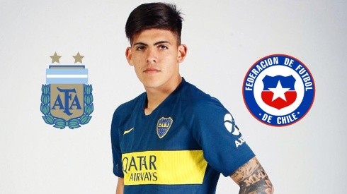 Cortés ya posa para el primer equipo de Boca.