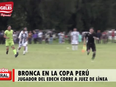 Jugador de la Copa Perú correteó al juez asistente por toda la cancha