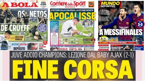Ajax y Barcelona compartieron portadas en Europa
