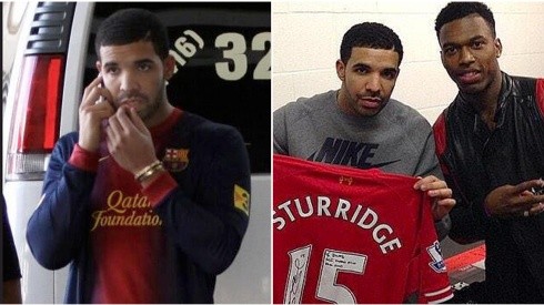 Drake ya se fotografió con poleras de Barcelona y Liverpool: uno solo pasará a la final