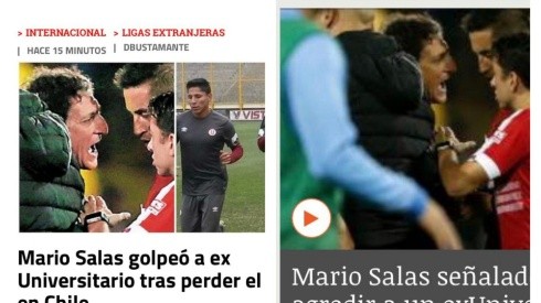 Medios peruanos acusan a Mario Salas de agredir a Cris Martínez