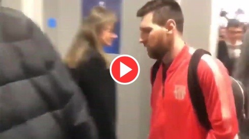 Lionel Messi recibió insultos al abordar el vuelo de regreso de Liverpool