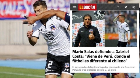 Prensa peruana destaca férrea defensa de Mario Salas a Gabriel Costa