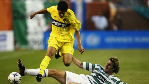 Pablo Jerez en acción con la camiseta de Boca Juniors