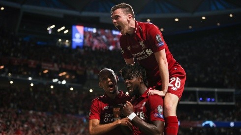 Celebración del segundo gol del Liverpool