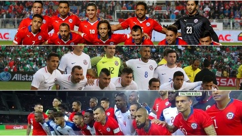 Las formaciones de Chile antes de las tres últimas Copas América