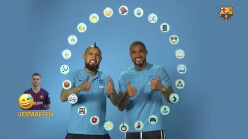 Vidal y Boateng tuvieron que jugar con emojis