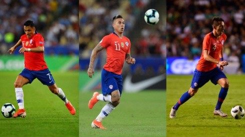 Alexis, Vargas e Isla entre los jugadores que rinden más en su selección que en sus clubes (Fotos: Getty Images)