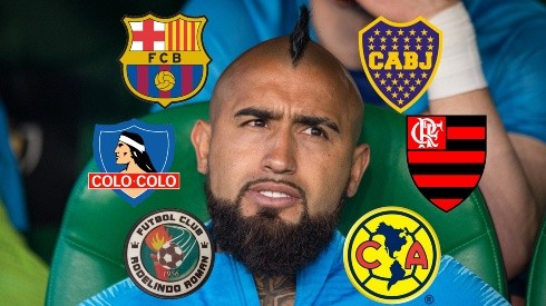 Vidal sigue seis clubes en Instagram. Jugó en tres y coquetea con tres