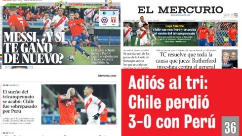 Chile cayó ante Perú y se despidió de la posibilidad de lograr el tri