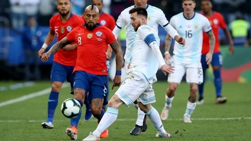 Messi ante Chile en Brasil 2019.