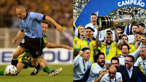 Chevantón se fue con todo contra Brasil (Fotos: Getty Images)