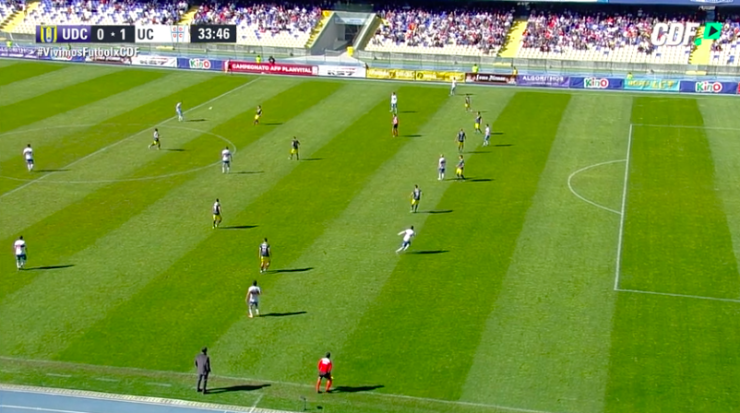 Fuenzalida entró perfectamente habilitado. (Foto: Transmisión CDF)