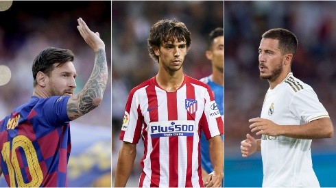 Lionel Messi, Joao Félix y Eden Hazard lideran a los tres más grandes de España.