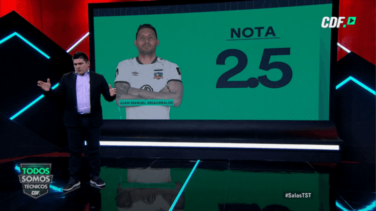 Juan Insaurralde: 2,5 | “Muy parecido a lo de Barroso, lento, en el segundo gol se lo llevan en velocidad, tira al equipo para atrás. Con el peso que tengo me lo llevo en velocidad”.