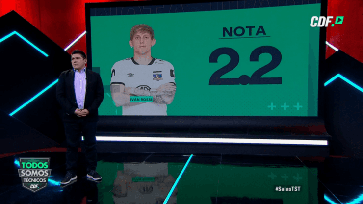 Iván Rossi: 2,2 | “Muy mal, no juega nada, estoy siendo generoso. Rústico. Le gusta pegar, con Palestino lo debieron expulsar, no es el refuerzo que esperaba Colo Colo”.
