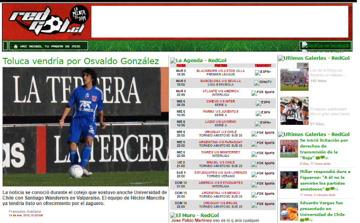 Así comenzó RedGol oficialmente hace 10 años.