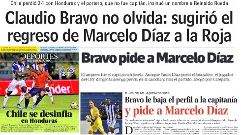 Claudio Bravo aparece en todos los titulares con la "sugerencia" que le hizo a Rueda