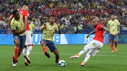 Chile y Colombia en la Copa América 2019.