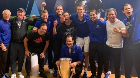 Massú con el Team Europa de la Laver Cup.