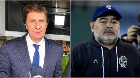 Pons y Maradona en el día del exabrupto.
