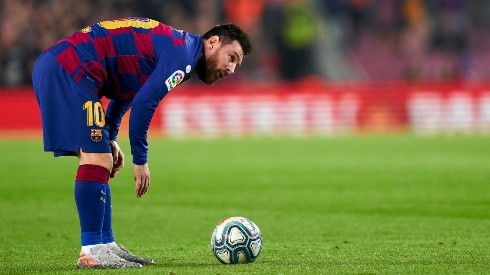 Messi marcó 44 goles de tiro libre con Barcelona.