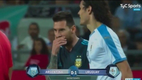 Pelea entre Messi y Cavani