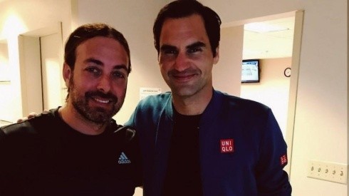Massú junto a Federer.