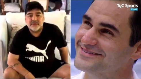 Maradona emociona a Federer.