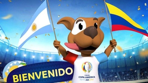 La mascota de la Copa América 2020, un perro que simboliza los que invaden canchas en Sudamérica.