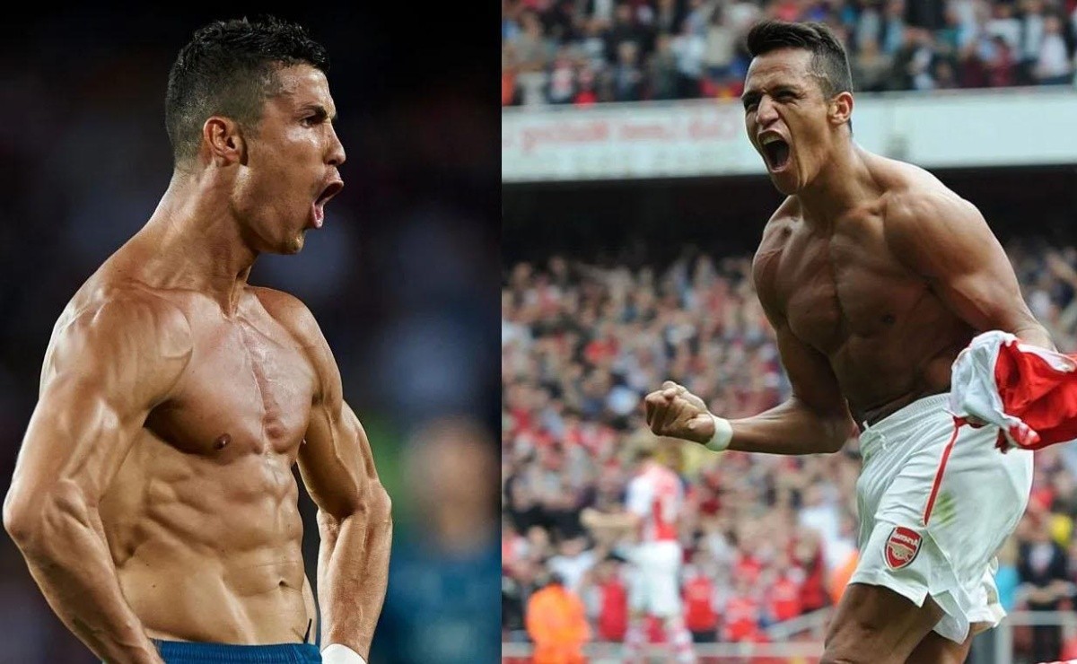 The Sun destaca la evolución de los trabajados cuerpos de Cristiano Ronaldo  y Alexis Sánchez