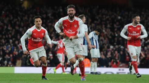 Olivier Giroud formó una dupla goleadora con Alexis Sánchez en el Arsenal de Arsene Wenger