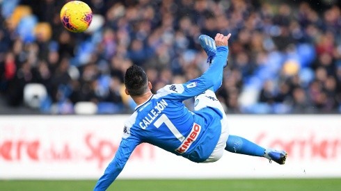 Callejón marcando el golazo de la jornada en Italia.