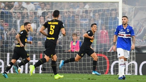 El momento del único gol de Alexis en Inter.