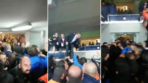 Insólito: presidente del Fenerbahce se va a las manos con hinchas tras perder el clásico ante Galatasaray