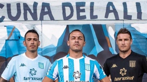 Díaz es protagonista en la presentación de la camiseta de Racing.