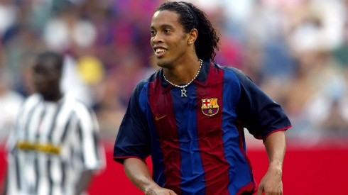 Ronaldinho en sus días en Barcelona