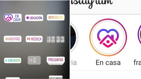 Instagram añade el sticker "en casa" durante la emergencia del Covid-19