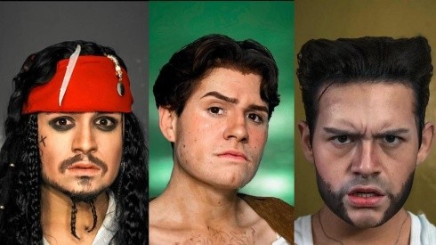 Desde Jack Sparrow a Wolverine, Usiel se ha disfrazado de varios personajes.