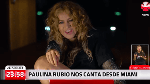 Paulina Rubio en su contacto en directo desde Miami.