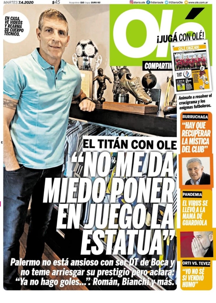 Martín Palermo concedió una extensa entrevista a Diario Olé