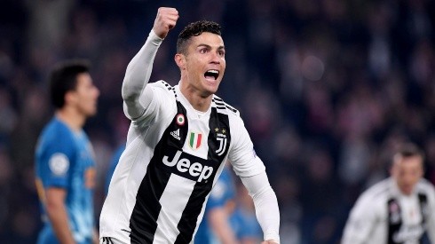 Cristiano Ronaldo festejando un gol en la Juve