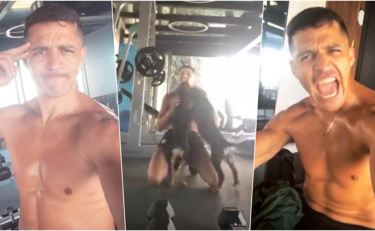 VIDEO | Alexis Sánchez entrena al ritmo de Romeo Santos y es interrumpido  por sus nuevos perros