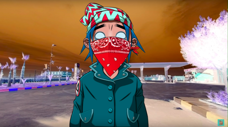 2-D en el último video de Gorillaz.