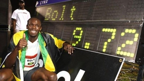 Bolt tiene la marca de 9.72 segundos en los 100 metros lisos.