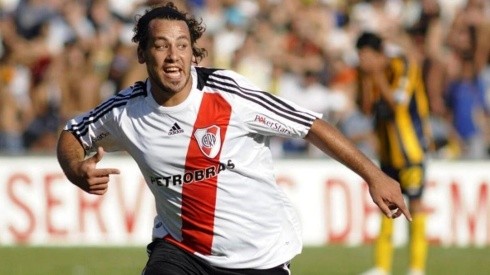 Cristián Fabbiani en la época que jugó en River Plate