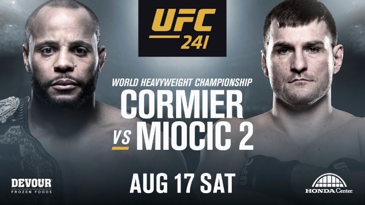 El poster oficial de la edición UFC 241, con el combate estelar de Cormier vs. Miocic 2. (Foto: UFC).