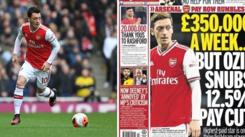 La portada del Mirror con Özil como protagonista